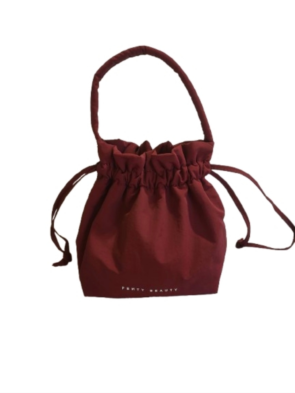 Fenty Beauty Burgundy Drawstring Cosmetic Bag